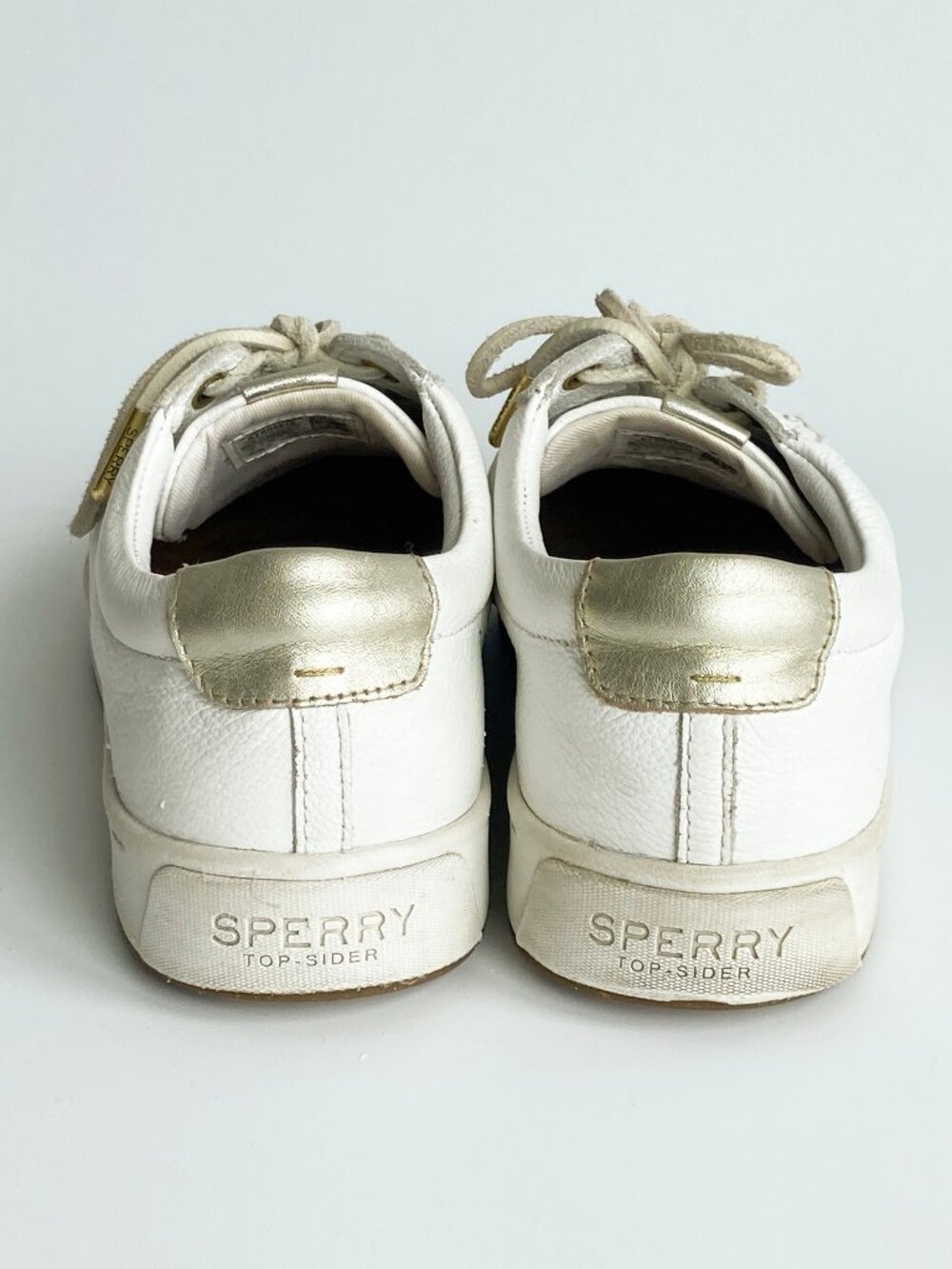 Sperry Top Sider Leather Sneakers with Suede Laces - Picture 8 of 13